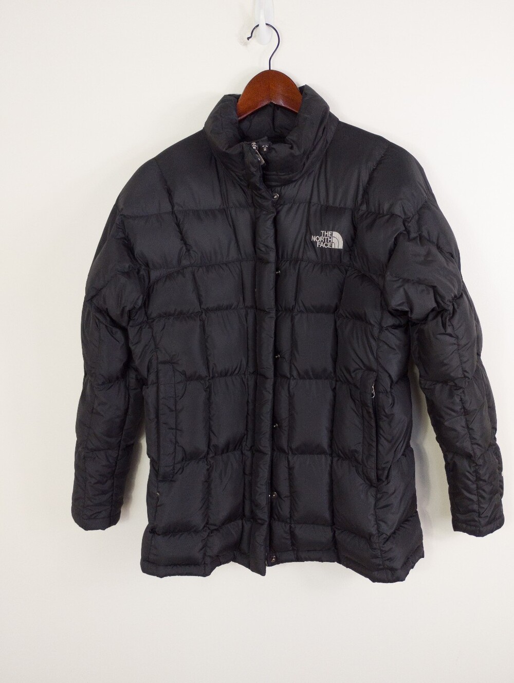 The North Face 600 Fill Down Square Quilt Puffer Jacket Black Women's Medium